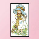 11CT Printed Partial Cross Stitch Craft Cute Girl Artwork Decor (VIP066)