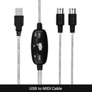 USB In-Out Interface Cables Adapter For Keyboard Electronic Music Drums N7K5
