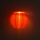 8 inch LED Round Solar Lantern Waterproof Pendant for Garden Decor (Red)