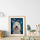 5D DIY Diamond Painting Kits Hairy Dog Full Square Drill Wall Animal Art Craf