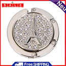 5pcs Portable Metal Foldable Bag Hook Holder Purse Hanger (White)