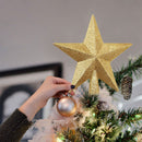 Glitter Christmas Star Tree Topper Christmas Tree Decoration Treetop for Holiday