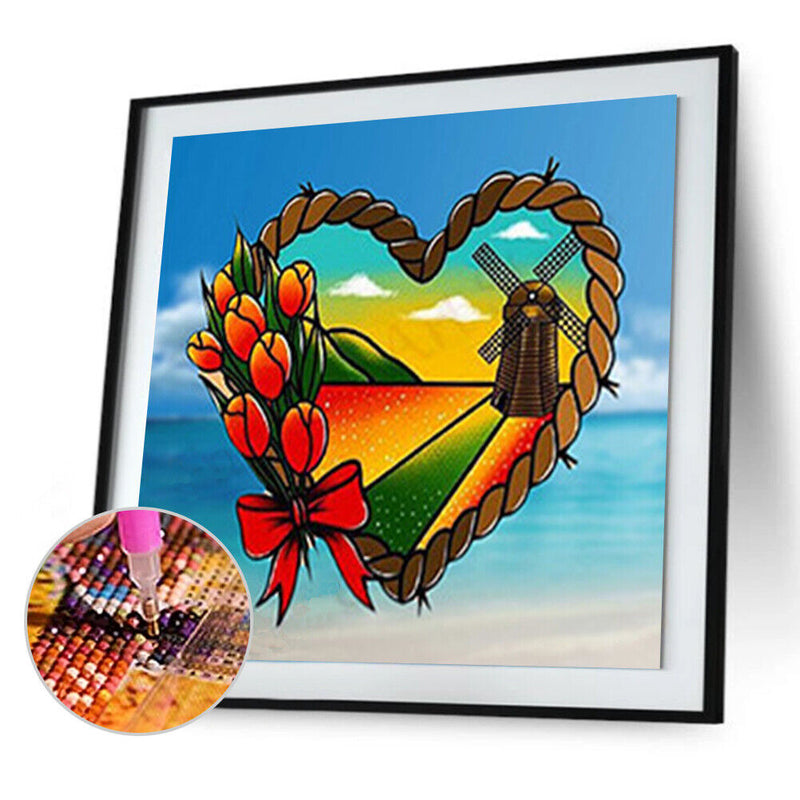 Diamond Painting Full Round Drill Seaside Scene Rhinestone Picture (B1256)