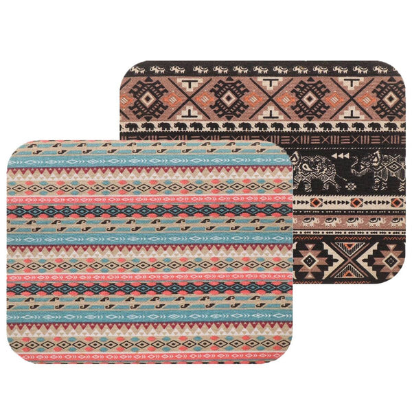 Water Coaster Durable Canvas Mice Mat Ethnic Style Mousepad Desk Cushion
