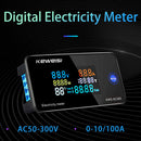 6 in 1 Color Display AC 50-300V Digital Energy Meter Wattmeter Ammeter Voltmeter