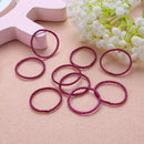 12 Colors 10Pcs/Card 3cm Child Candy Colors Rubber Bands (Burgundy) Newly