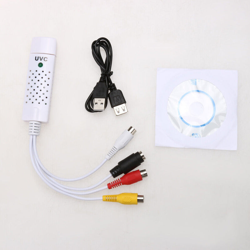 USB 2.0 Converter Audio Video Capture Grabber Adapter for Win XP 7 8 10 Newly