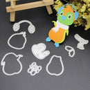 snowvirtuos Xmas Penguin Cutting This Stencil DIY Scrapbook Embossing Paper Card