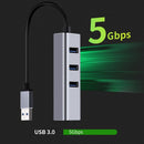 3 Ports USB 3.0 Splitter RJ45 USB HUB 1000Mbps Ethernet Adapter Expander