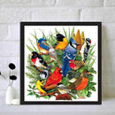 Diamond Full Drawing DIY Drill Round Rhinestone Birds Gathering 5D Painting K