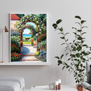 Garden Landscape Frameless DIY Oil Paint by Numbers Kit Handpainted Artwork