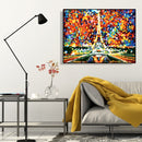 Paint By Numbers Dazzling Eiffel DIY Digital Oil Painting Modern Wall Room Art