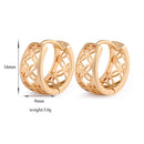 Hollow Out Print Earclip South Korean Chic Ear Decoration Earrings