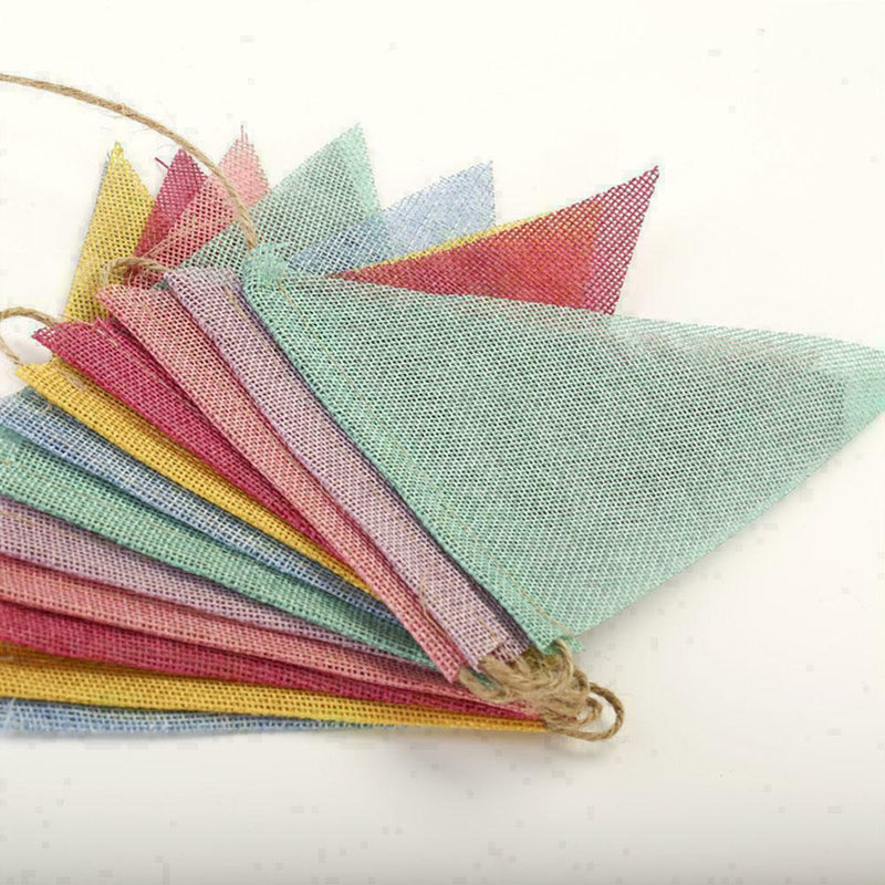 12x Flags Colorful Reusable Bunting Wedding Birthday 2021 HOT Party Outdoor N5S2