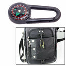 Fishing Hiking Outdoor Carabiner With Compass Random Color Key Hook Clips