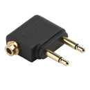 3.5mm Jack Audio Adapter for Airplane Travel Earphone Headphone (1pc) Newly