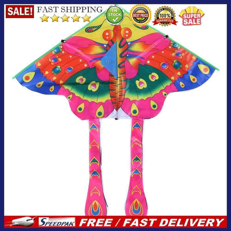 90x50cm Bright Cloth Colorful Butterfly Kite Outdoor Foldable Kites (A)