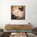 DIY Diamond Painting Kit Full Round Drill Coffee and Coffee Bean Home Decoration