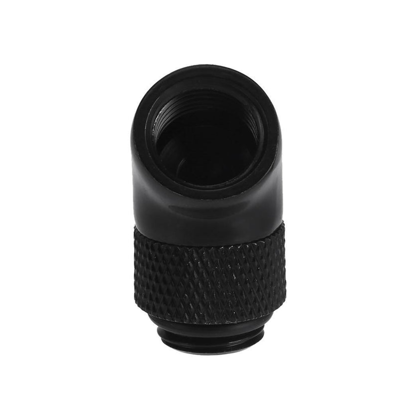 G1/4 Screw Thread 45 Degree Elbow Rotation Brass Connector Fitting(Black) Newly