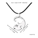 Cute Embrace Fashion Valentine's Day Black White Cat Necklace Pendant Couple