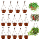 14PCS Plastic Flower Pot Chain Plant Basket Planter Holder Hanging Balcony Decor