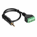 3.5mm Stereo 4 Pole Male Plug to 4 Pin AV Screw Video Balun Terminal Cable