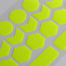 Reflective Stickers 42pcs Waterproof Reflector Decals (Fluorescent Yellow) Newly