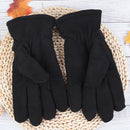 Cycling Men Fleece Gloves Sport Ridding Windproof Warm Ski Gloves (Black) Newly