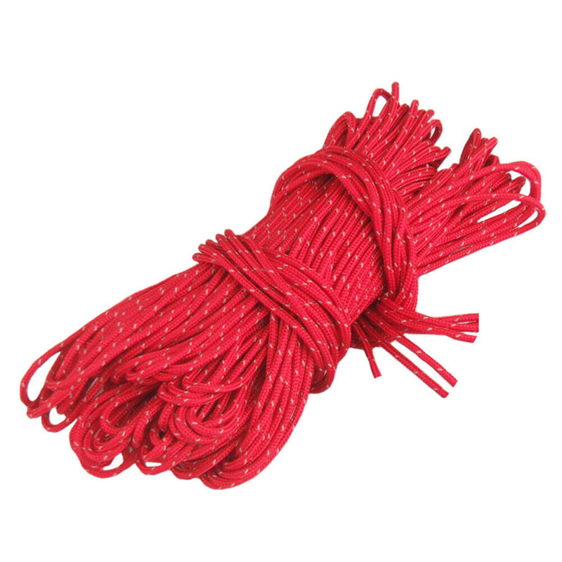 Outdoor Camping Canopy Lanyard 4mm Reflective Tent Paracord Rope (20m) Newly