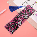 DIY Mandala Special Shaped Diamond Painting Leather Bookmark with Tassel Craf