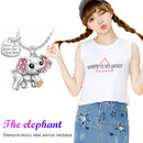 Heart Pendant Pendant Necklace Animal Insect Rhinestone Clavicle Chain Jewelr