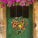 Heart-Shaped Art Crafts Pendant for Front Door Window Lovely Hanging Statue