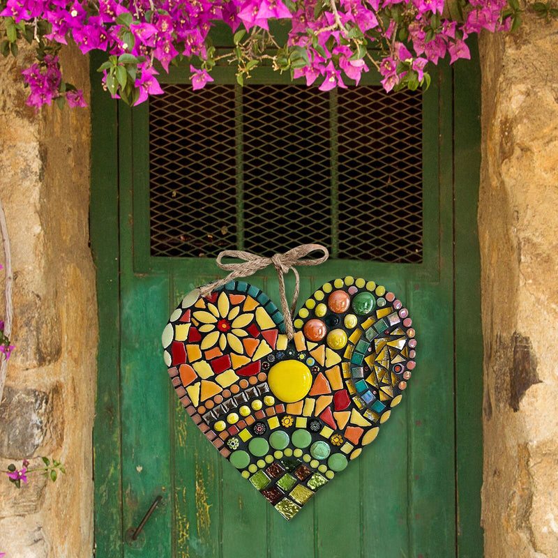 Heart-Shaped Art Crafts Pendant for Front Door Window Lovely Hanging Statue