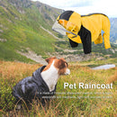 #A Pet Raincoat Four-Legged All-Inclusive with Reflective Strips Poncho Rain Cov