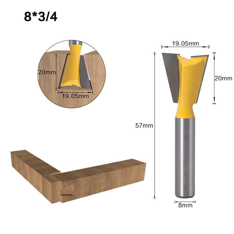 Woodworking Tool Dovetail Router Cutter Hradness End Cutter Dovetail Router Bit