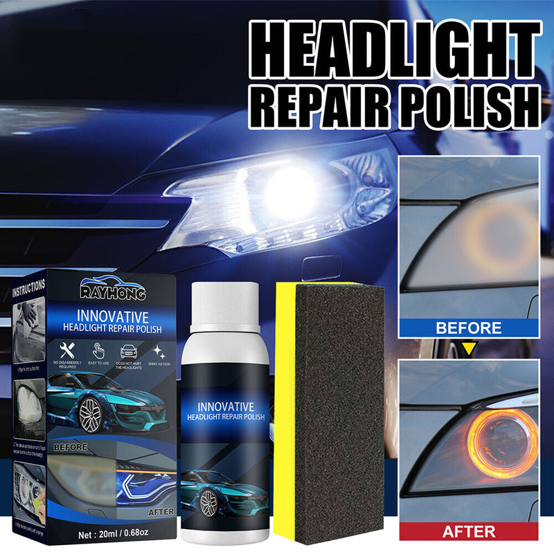 Headlight Repair Polish for Car Headlamp Repair Fluid Liquid Kit Renewal Po