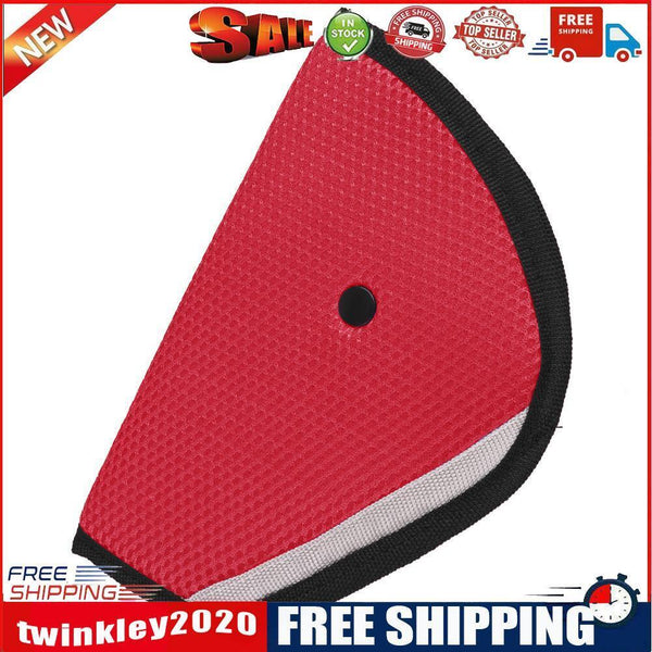 Kids Car Safe Fit Seat Belt Adjuster Baby Triangle Safety Device (Wine Red)