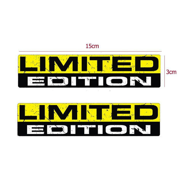 2pcs Car Stickers 15x3cm LIMITED EDITION Funny Reflective Vinyl Decals