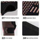 Wrist Brace Guard Sports Fitness Compression Wrap Elastic Hand Gloves (L)