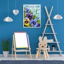 5D Diamond Painting Pansy Full Round Drill Wall Rhinestone DIY Art Crafts Decor