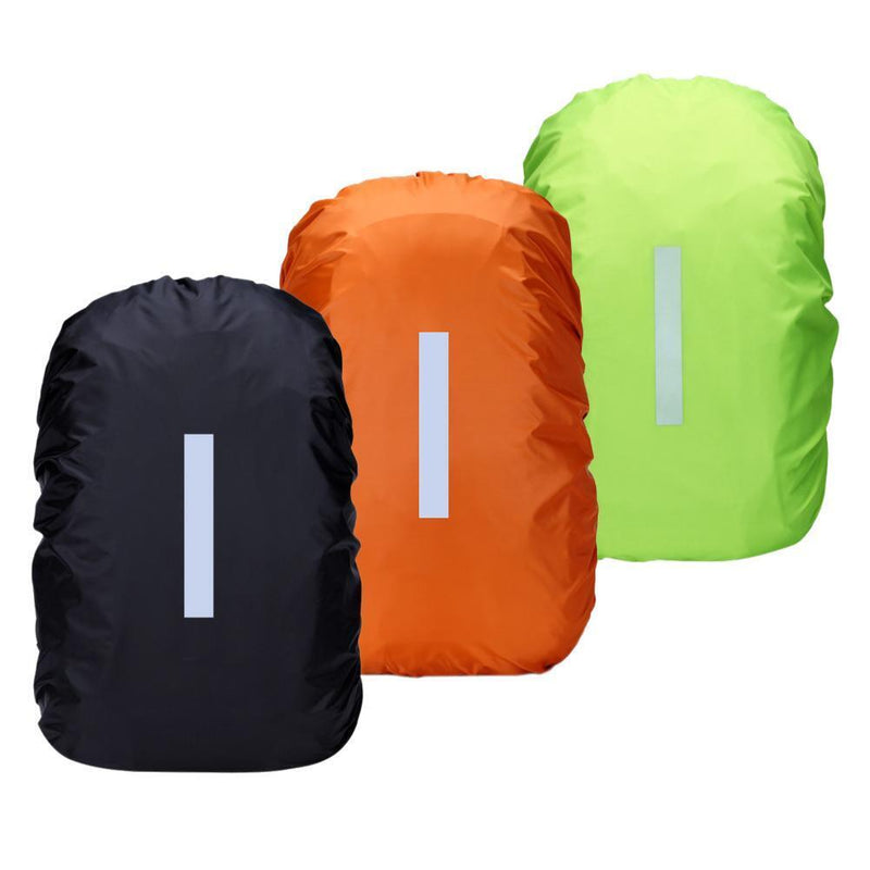 Waterproof Backpack Rain Cover Antislip Cross Buckle Strap (Orange M)