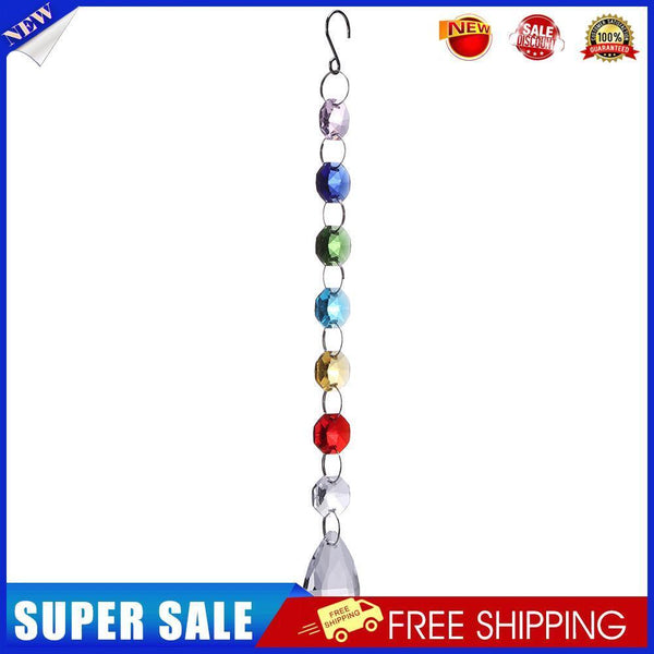 DIY Hanging Colorful Octagonal Bead Crystal  Light String Pendant