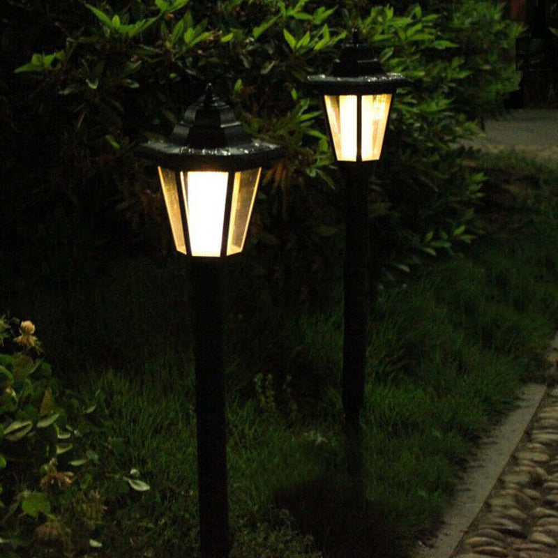 Solar Power LED Light Path Way Wall Landscape Garden Lamp (Warm White) Newly