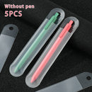 Can Be Hung Solid Color Round Frosted Plastic Translucent Pencil Bag Pen Pouch
