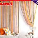 Mixed Colors Line Window Thread Curtain for a Shop Window Show
