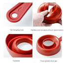 Silicone Folding Retractable Wide Mouth Funnel Liquid Fill Dispenser (Red)