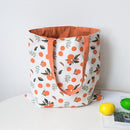 Ladies Double-sided Tote Bag Handbag Large Capacity Fruit Printing Shopping Bag
