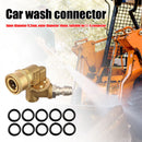 1/4 inch Quick Disconnect Pivoting Coupler 180 Degree 4500 PSI + 10pcs O-Rings