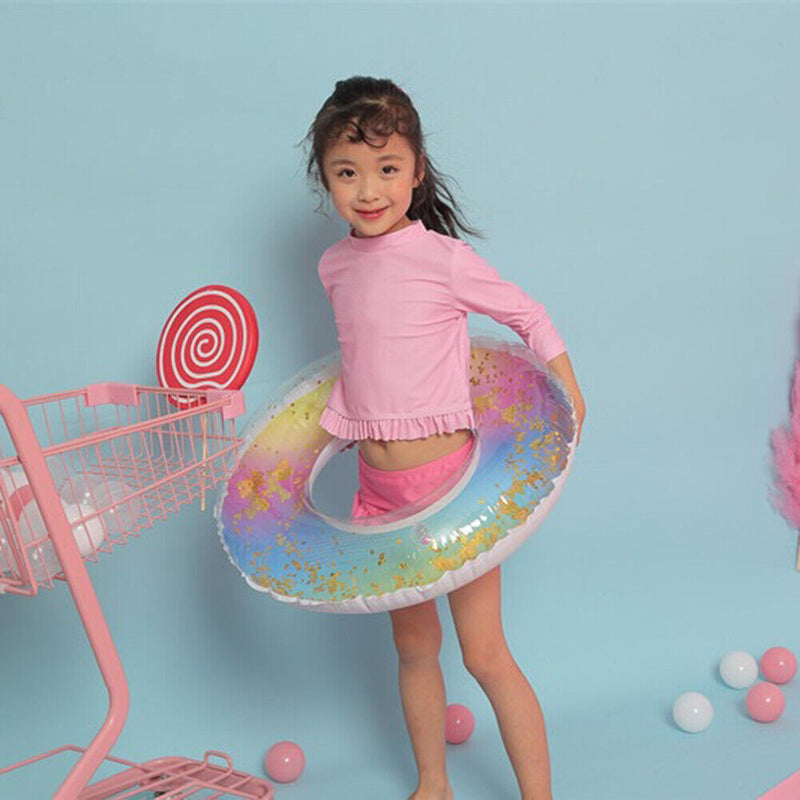 Inflatable Swimming Sequins Rings Float Water Pool Party Swim Circle (70) Newly