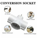 EU/DE Plug Triple Plug Protective Contact Multiple Plug Power Adapter~